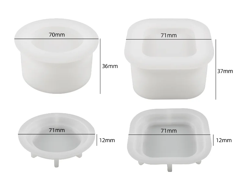 Description Picture 2 of itemDIY Aromatherapy Candle Silicone Mold Cement Plaster Candle Cup Ornaments Mould Handmade Crystal Drop Glue Decoration Molds