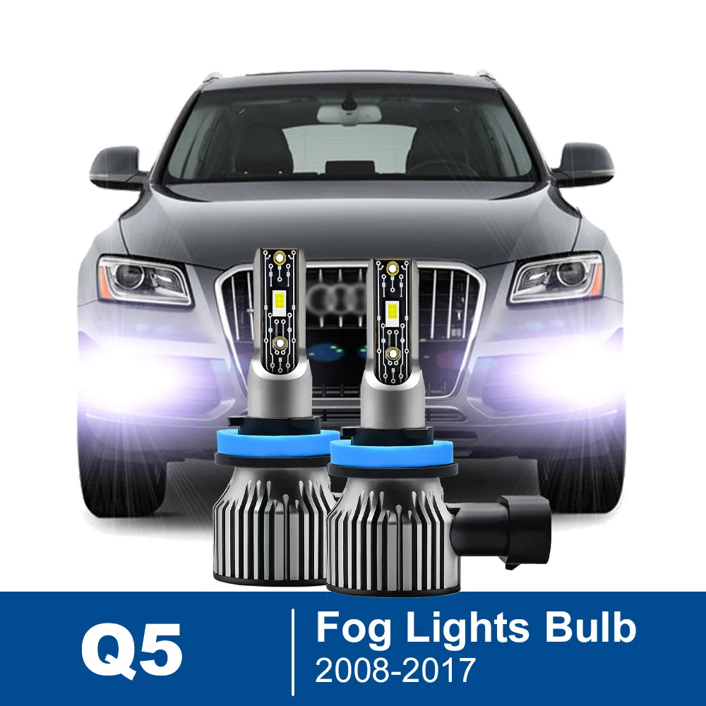 Led Car Fog Lamp 2pcs For Audi Q5 8R 2008-2015 Front Fog Light Bulb Car Accessories Canbus