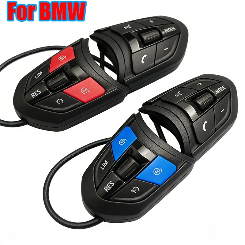 BMW F30 F01 F07 F10 F15 F16 F20 F21 F31 F32 F33 F36 M3 F80 M4 F82 F87용 M 스포츠 스티어링 휠 일반형 레드 블루 M1 M2 버튼