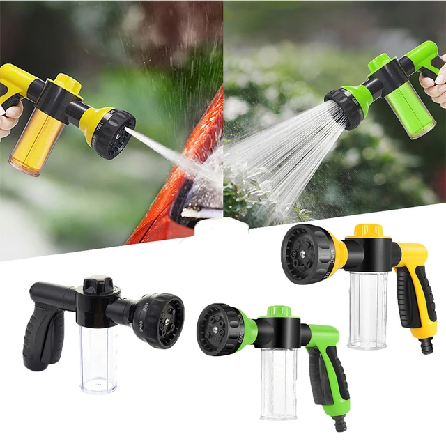 Foam Spray Hose Nozzle Soap Sprayer Water Hose Nozzle With Dispenser  Adjustable Patterns Water Guns Soap Sprayer For Garden Tool - AliExpress