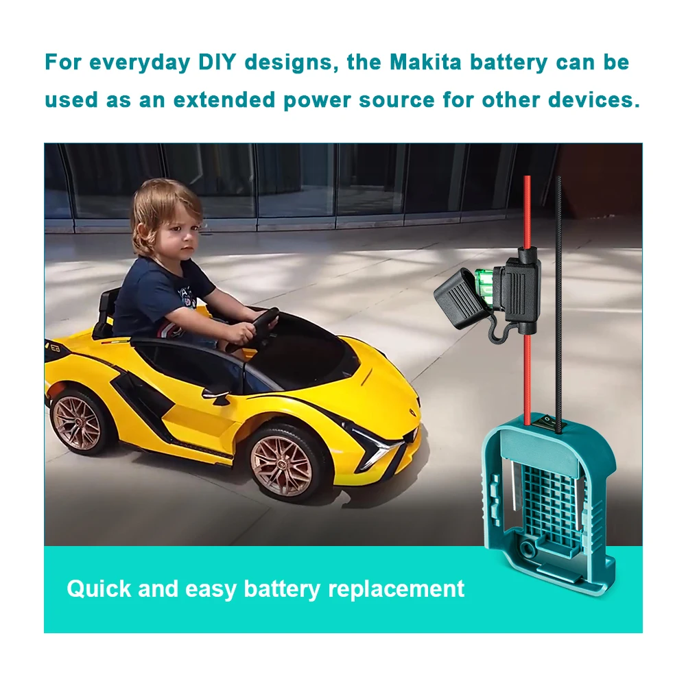 Convertisseur adaptateur de batterie externe pour MT Makita, 14V/18V, boîte à outils électriques, prise mod, kit d'accessoires d'extension électrique