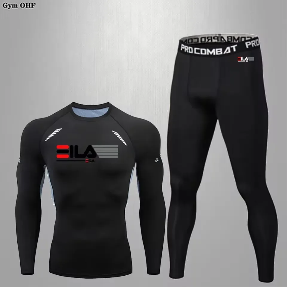 Sports Fitness Wear Running Long Sleeve Set Autumn Quick Drying Clothes Badminton Basketball Wear Fitness Trousers Autumn