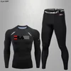 Sports Fitness Wear Running Long Sleeve Set Autumn Quick Drying Clothes Badminton Basketball Wear Fitness Trousers Autumn