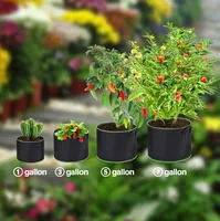 3/4/5/7/10 Gallon Felt Grow Bags Gardening Fabric Grow Pot Vegetable Tomato Growing Planter Garden Potato Planting Pots 2