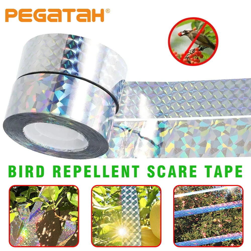 Bird repellent 80M 50M Anti Bird Tape Flashing Reflective Bird Repellent Scare Tape Pigeons Crow Keep Away
