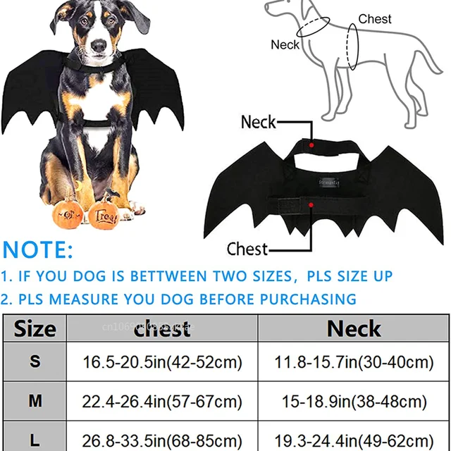 Halloween Bat Wings Dog Cat Cute Costume Party Dress Funny Cool Puppy Kitten Apparel Cosplay Prop with Traction Rope Fixing Hole 6
