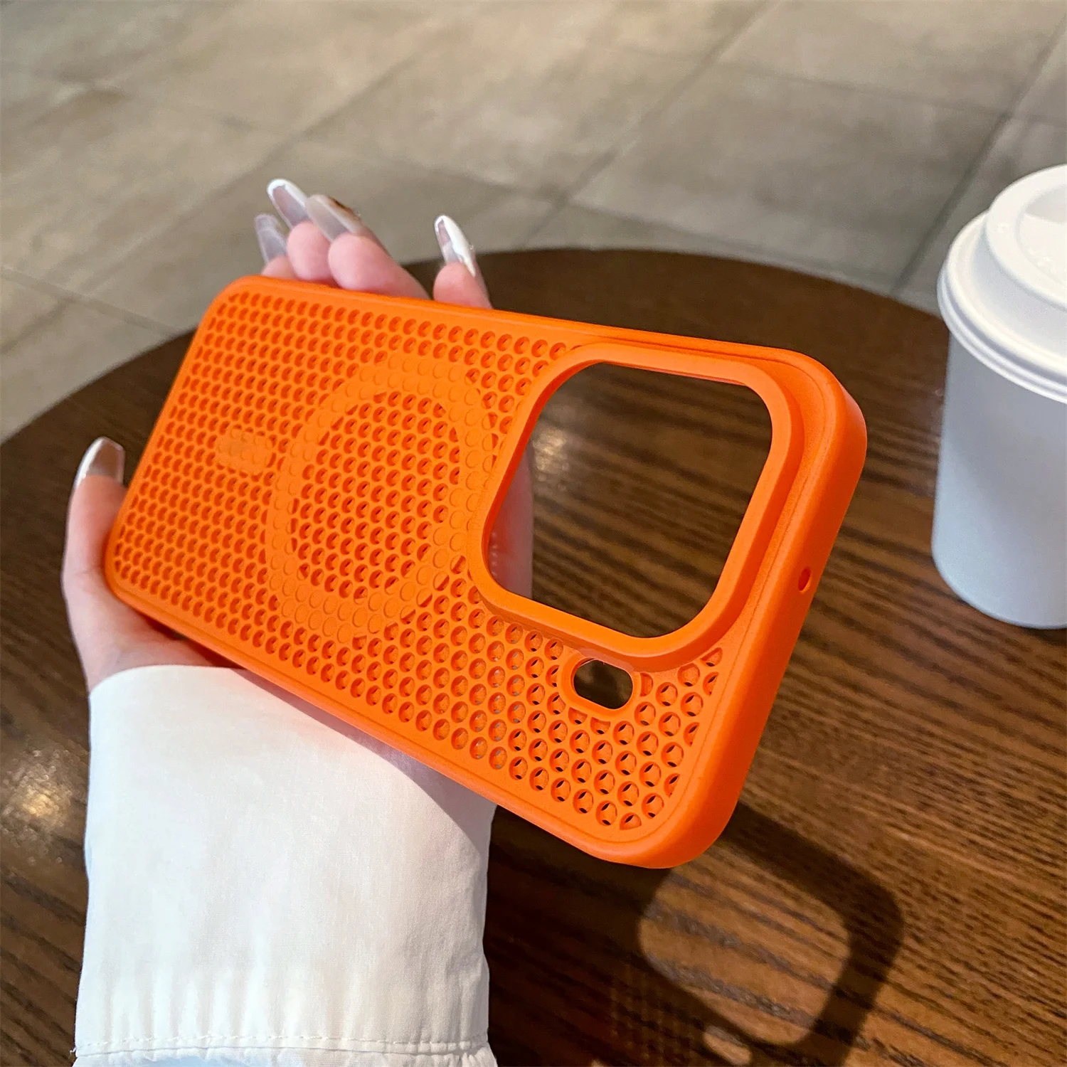 Funda magnética con súper disipación de calor para OPPO Find X9 Pro X8 X9, Funda de malla de carga inalámbrica de refrigeración transpirable