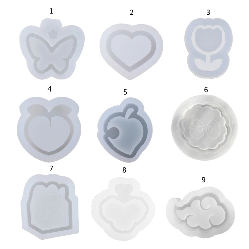 Silicone Mold for Butterfly Love Heart Epoxy Resin Casting for Handmade DIY Jewelry Necklace Ring Dropship jewelry stationery flower cloud shape plate resh mold heart dish epoxy mold dropship