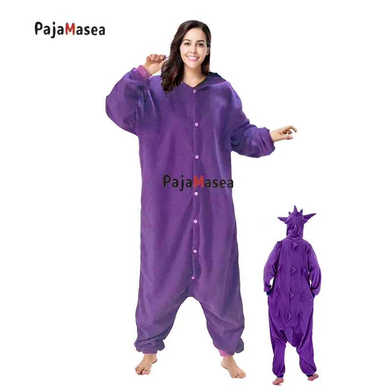 

Pajamas (100-200cm) women purpl onesies Kigurumi adult men one-piece pijama cartoon jumpsuit body sleepwear fleece Anime Cosplay