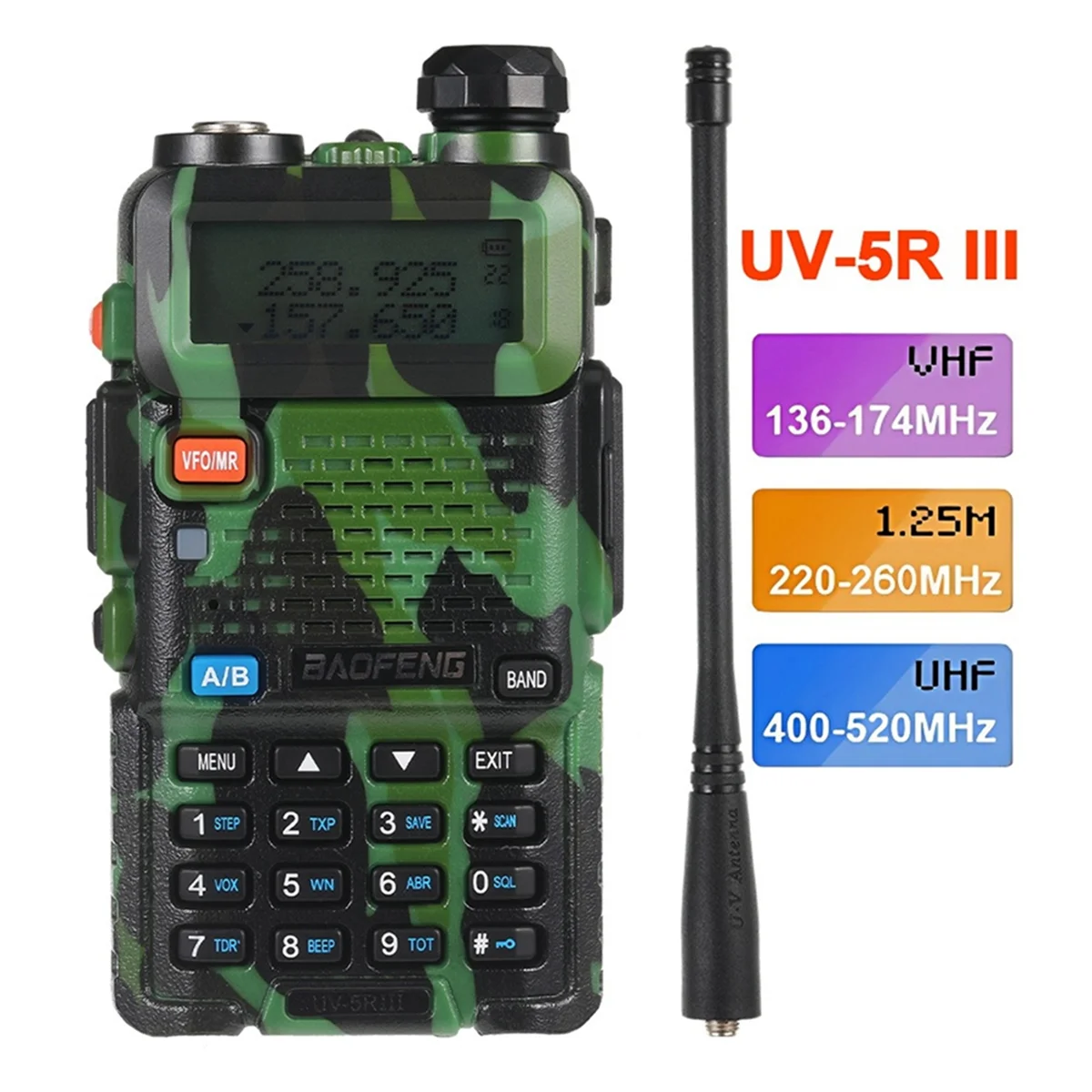 M85K UV5R 워키토키 듀얼 밴드 양방향 라디오 VHF 136-174MHz & UHF 400-520MHz FM 라디오 야외 휴대용 송수신기