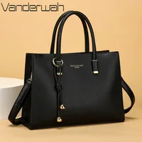Sac à main en cuir de qualité supérieure de marque authentique, sac fourre-tout pour femme, sac messager, sac de créateur, grande capacité, 3 niveaux, sacs à bandoulière 1