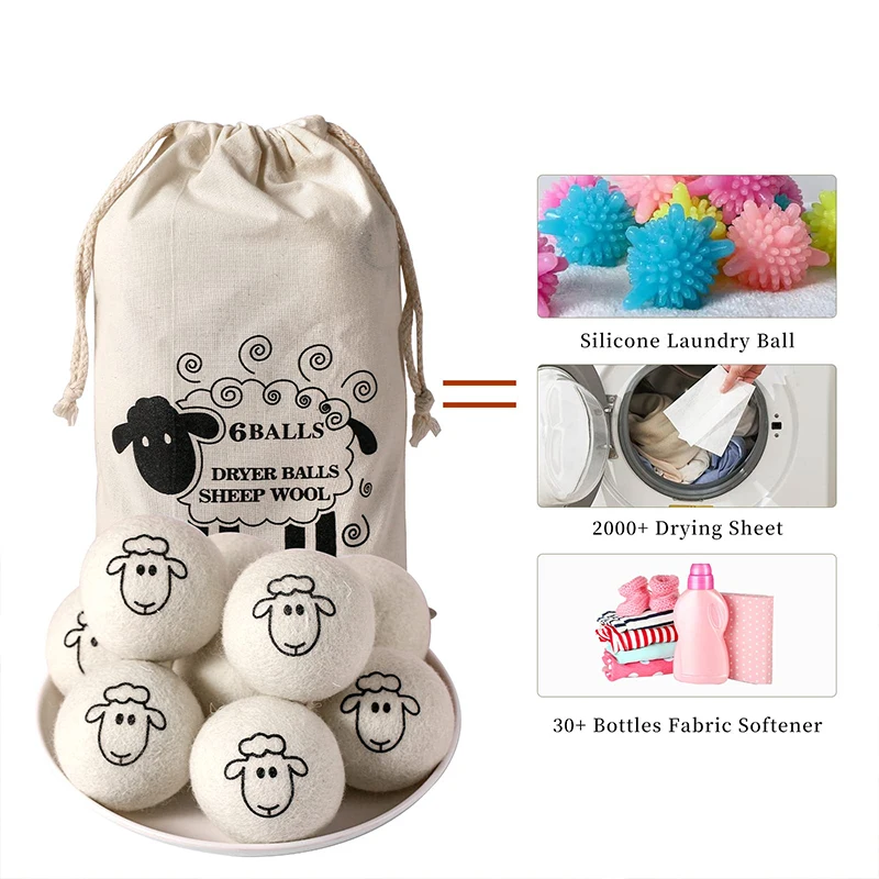 Drying Ball Removal Static Anti-Winding Wool Ball Home Laundry Ball Wool Drying Felt Ball Oversized Drying Ball Animal Pattern