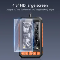 4.3inch Industrial Endoscope Camera HD1080P Car Inspection Borescope IP67 Waterproof Sewer Camera With 8LEDs Hard 2