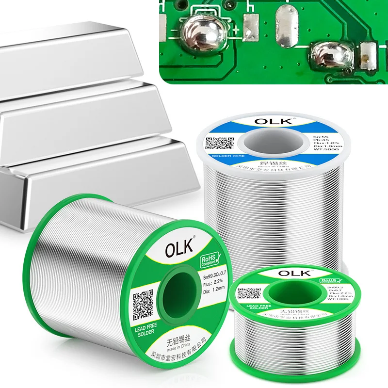 

500g Solder wire Sn63 Lead-free Rosin Core Tin Solder Wire Soldering Welding Flux 1.8% Iron Wire Reel 0.5 0.6 0.8 1 1.2mm