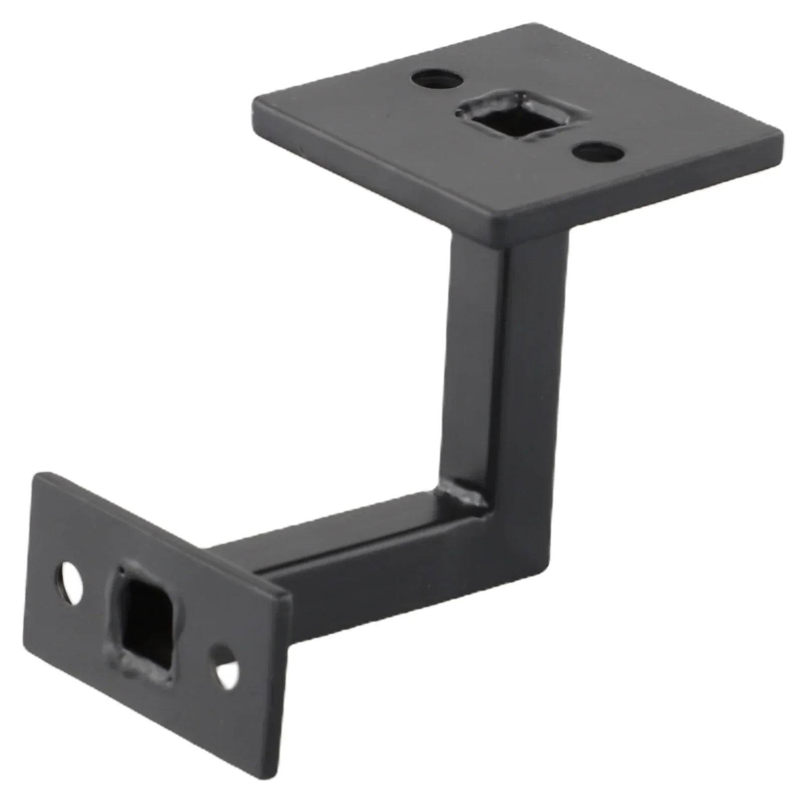 Sleek Black Stainless Steel Handrail Bracket - Durable with Perfect Dimensions