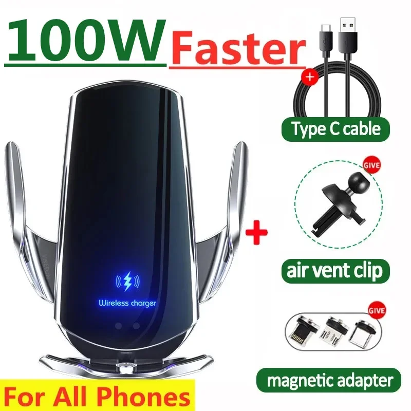 Wireless Car Charger Phone Holder for iPhone Samsung