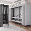 Portable Wardrobe Closet Rack,1100lbs,Heavy-Duty Foldable Garment Rack With Cover，Freestanding Clothes Organizer, Wardrobes 1