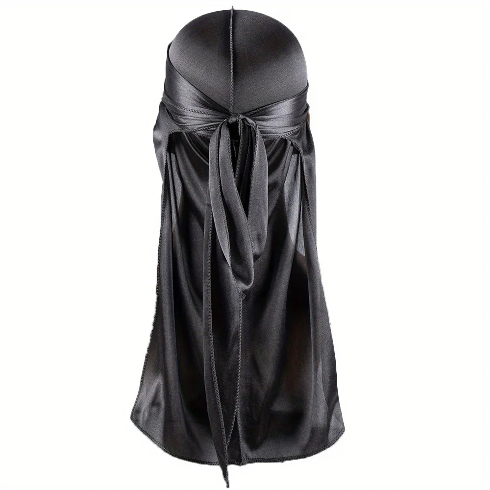 Silk Durag Men's Silk Durag Bonnet Bandana Silky Du Rag Doo Rag Long Tail Waves Cap