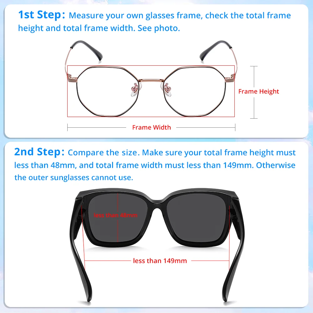 Ralferty Oversize Sunglasses Overlay Polarized UV400 Anti UVA UVB TR90 Light Weight Can Cover On Glasses Driver Shades Women 4