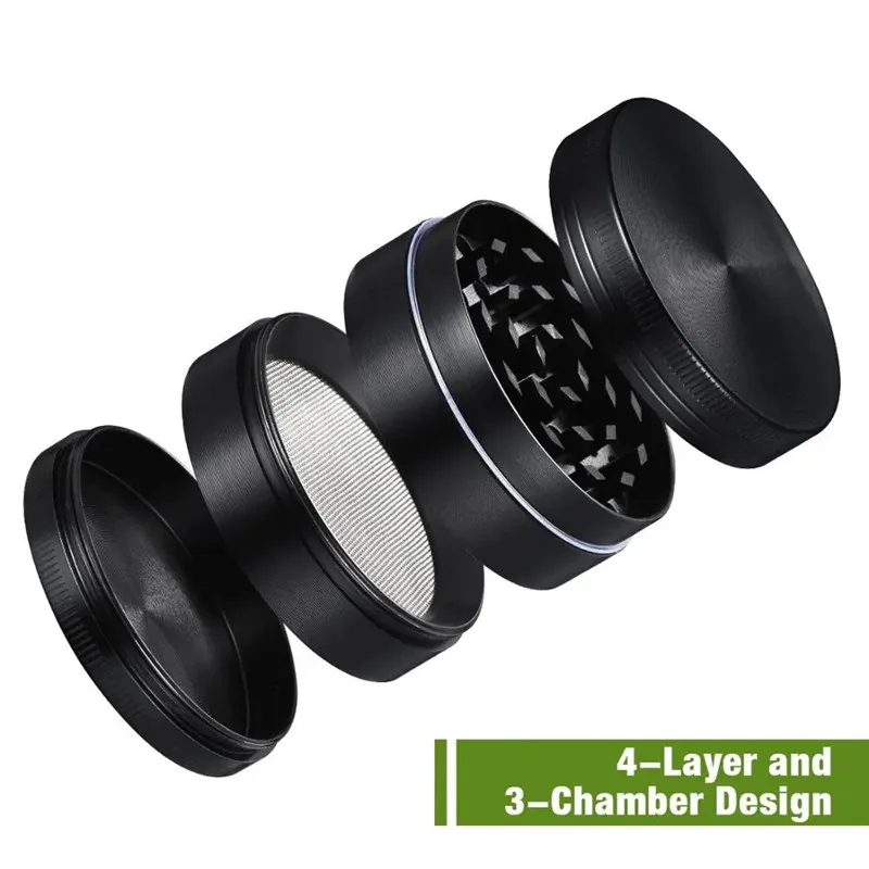4-Layer Aluminum Herb & Spice Grinder - Premium Tobacco Cutting Accessories
