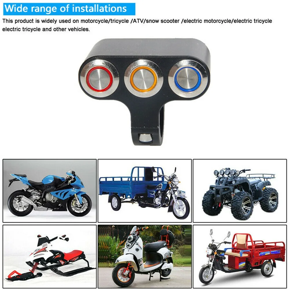 

Motorcycle Handlebar Switch Manual-return/Lock Button Can Be Used For General Lights Hazard Light Fog Light For 22mm Handlebar