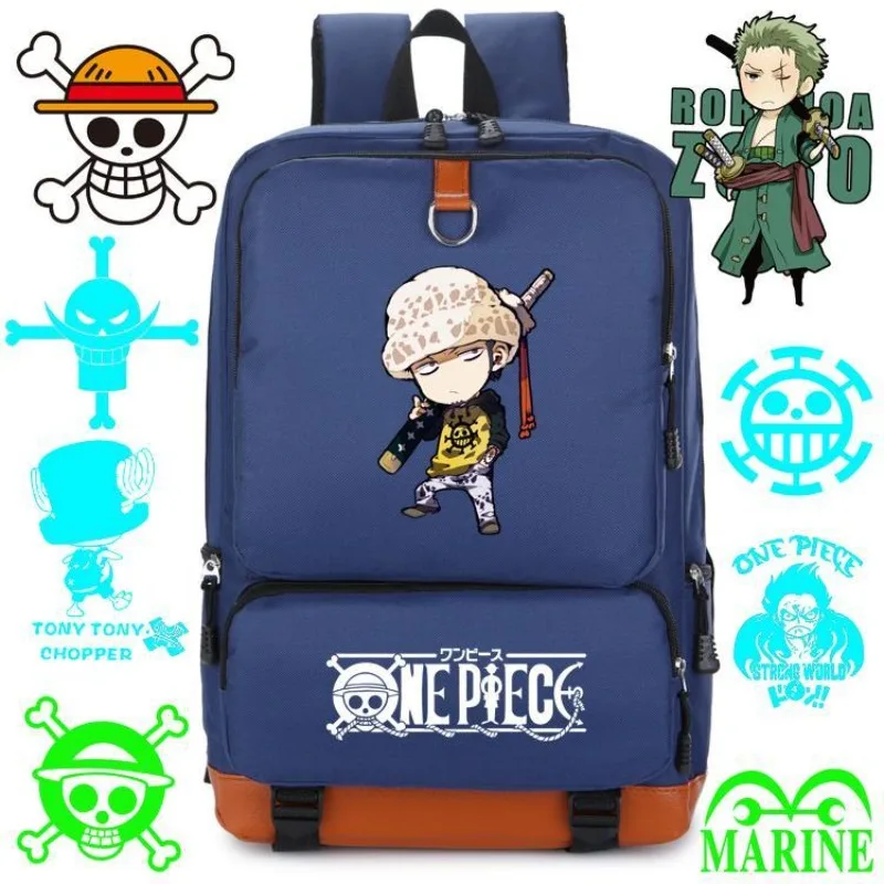

One Piece New Backpack Luffy Chopper Whitebeard Sauron Doctor Schoolbags for Primary and Secondary School Students
