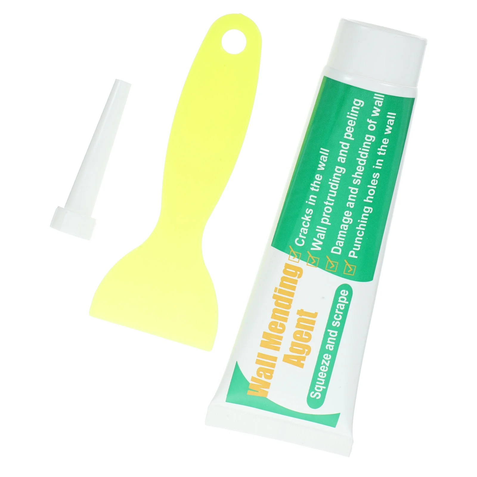 Wall Mending Agent Drywall Wall Repair Paste Repair Cream with Nozzle Scraper Kit Cream