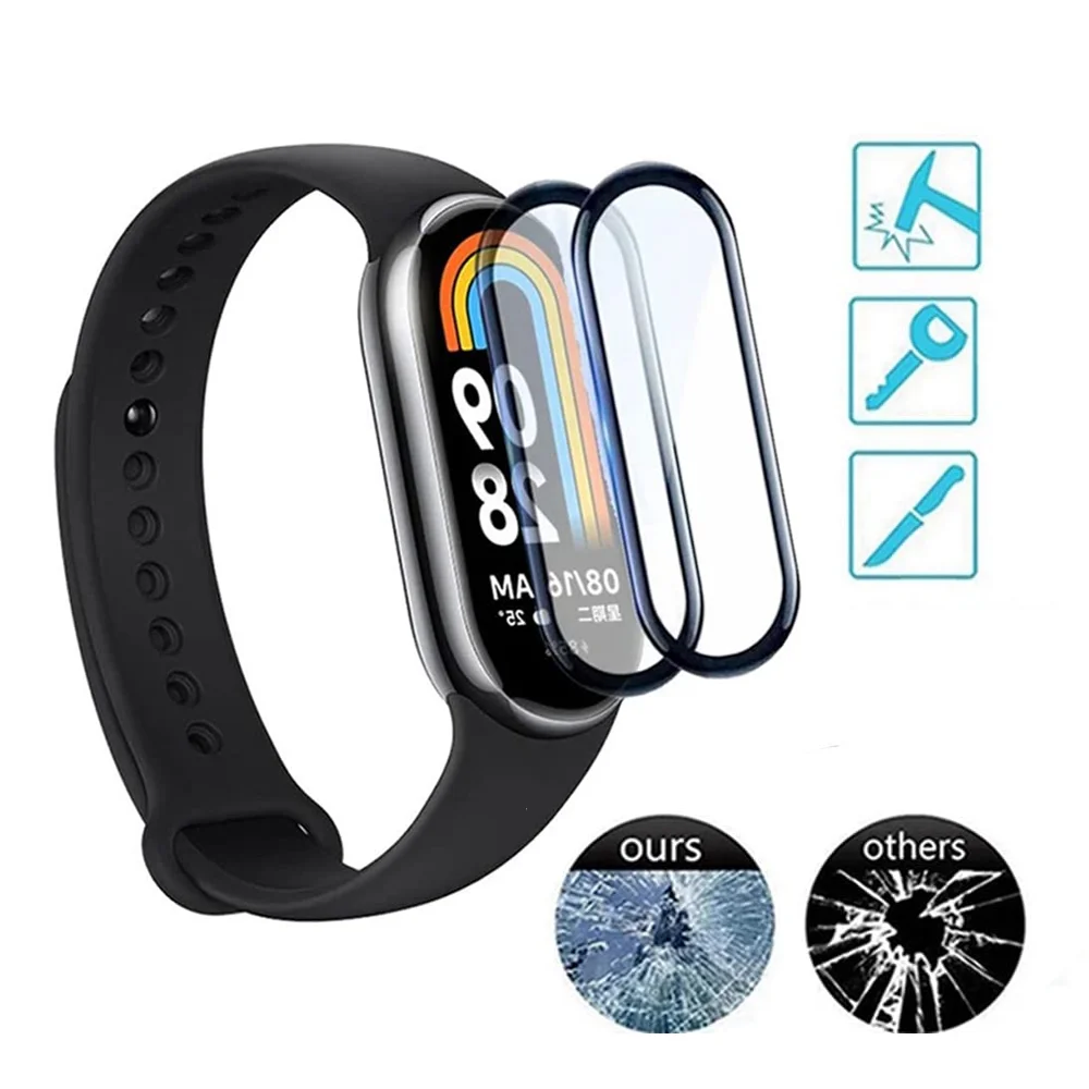 

3D Screen Protector for Xiaomi Smart band 8 SmartWatch Soft HD Full Nano-coated Tempered Glass Mi band 7 6 5 4 3 film Accessorie