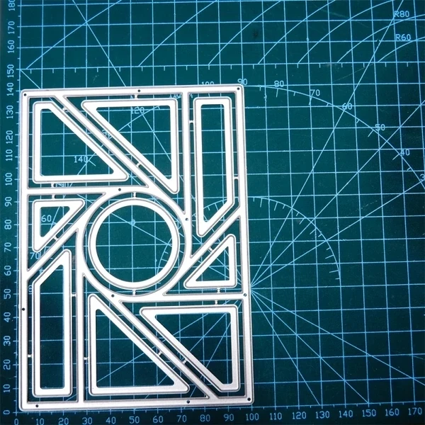 2022 New Arrival Rectangle Triangle Background Cutting Die DIY Scrapbook Card Making Craft Die Photo Album Decoration 