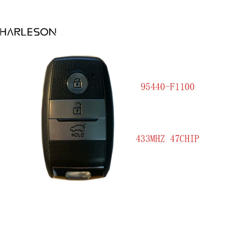 95440 F1100 Keyless Go Smart Remote Control Key  3 Buttons 433.92MHz ID47 Chip FOB P/N: 95440-F1100 for Kia Sportage 2018 2019