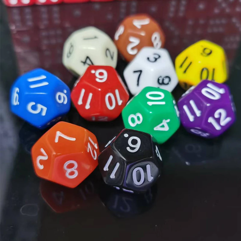 60/30PCS Math Manipulatives Number Counting Cubes For Kids Learning Resources Toys 12 Sided Dice For Classroom Teaching Supplies
