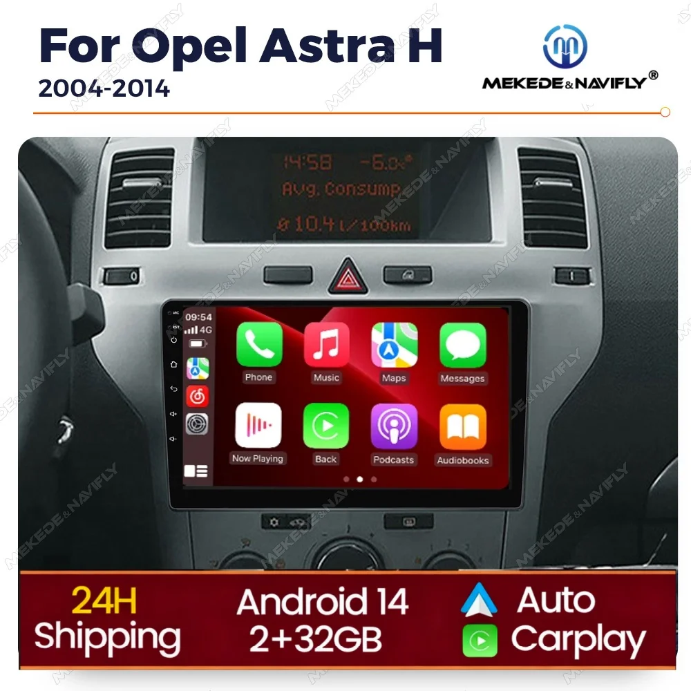 CarPlay Android Auto per Opel Astra H J 2004-2014 Vectra Vauxhall Antara Veda, CarPlay Wireless, GPS, Autoradio, Lettore Multimediale, BT