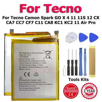 New BL-36BT BL-34CT BL-39LT BL-29BT Battery For Tewarehouseo Camon Spark GO X 4 11 11S 12 CX CA7 CC7 CF7 C11 CA8 KC1 KC2 11 Air Pro