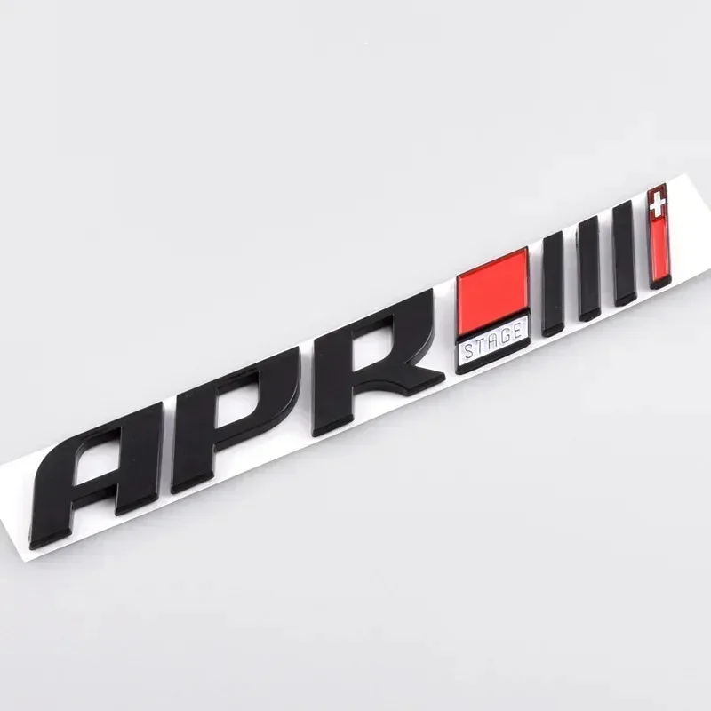 3D ABS APR 스테이지 III 3+ 레터 로고 자동차 리어 트렁크 부트 배지 엠블럼 스티커 (폭스바겐 골프, 아우디 R8, RS, A3, A4, Q5, A6, A8, Q7, Q5 용)