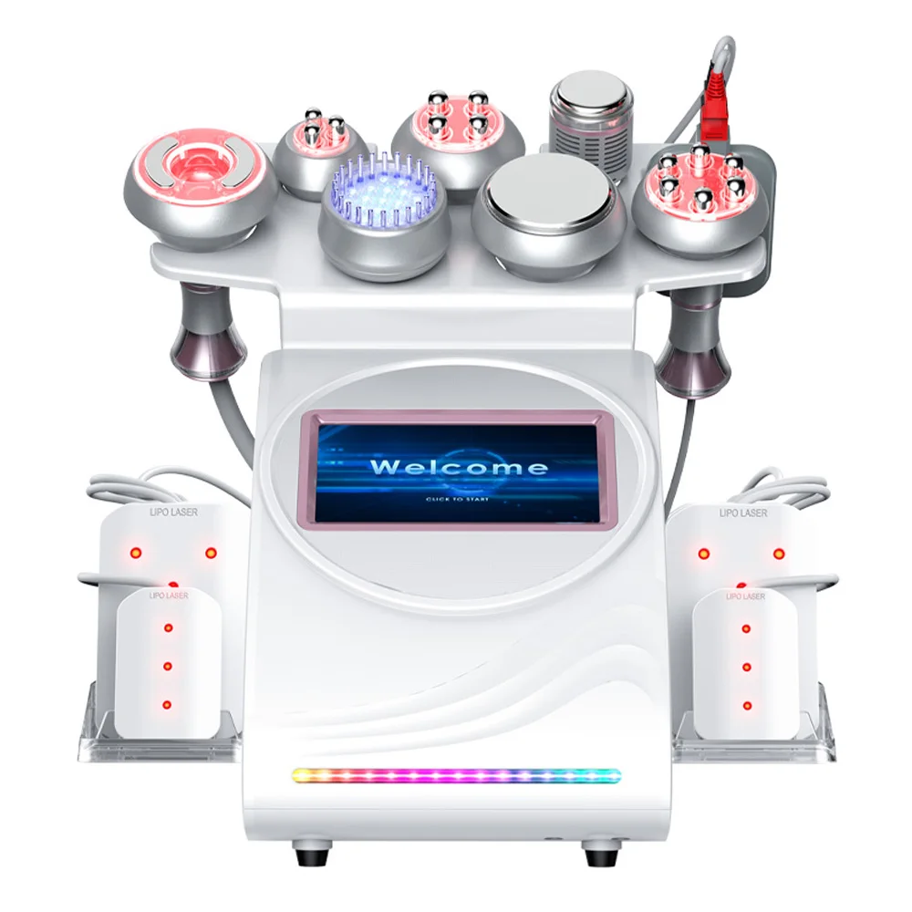 Máquina de cavitación ultrasónica 9 en 1 RF EMS BIO que reduce el estiramiento de la piel
