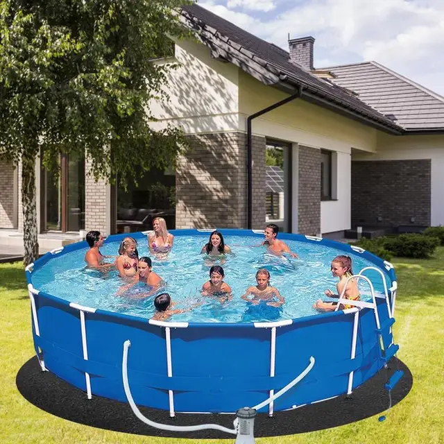 13 Láb Felett A Föld Feletti Medence Bélés Pad Vízálló Kertek Medencéi Membrán Fekete Rugalmas Patakok Szökőkutakkal Megerősített Tereprendező - Image 6
