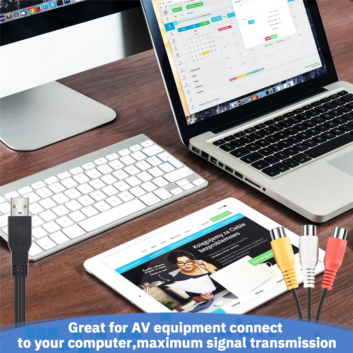 USB  ÷ to 3 Rca  ,  ,  AV A/V ̺, USB to Rca ̺, HDTV TV ڷ ̾ ڵ, 1PC
