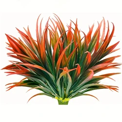 4pcs All - Season Durable Decorative Grass (Orange red 4pcs)