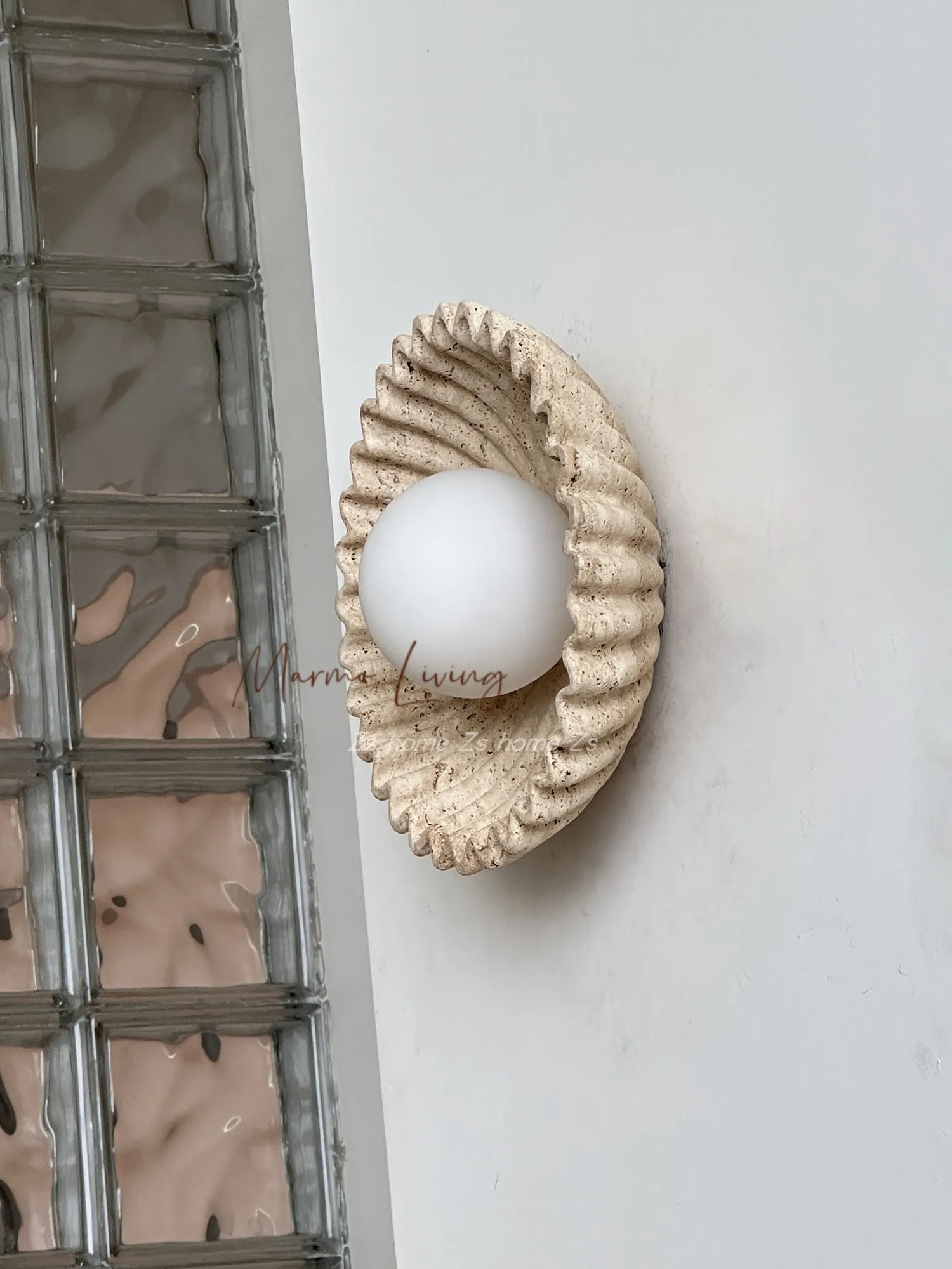 Luxury Wabi Sabi Stone Wall Lamp 3