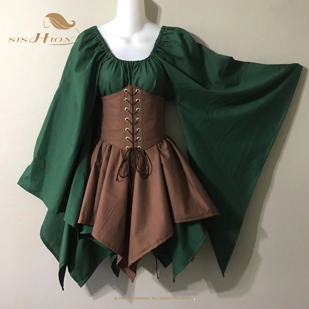 Vestido Medieval Para Mujer - Estilo Renacentista, Victoriano Y Gótico En Varios Colores