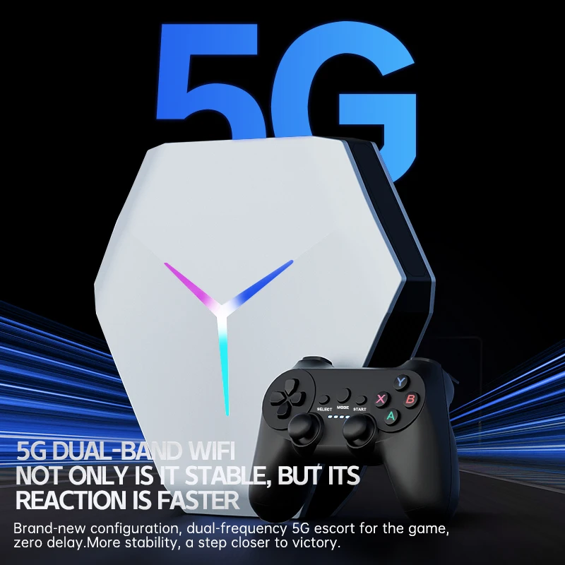 X10 레트로 게임 스틱 콘솔, 4k 10000 게임 TV 박스, 5G 듀얼 시스템 2.4G 무선 게임패드, PSP N64 PS1 에뮬레이터