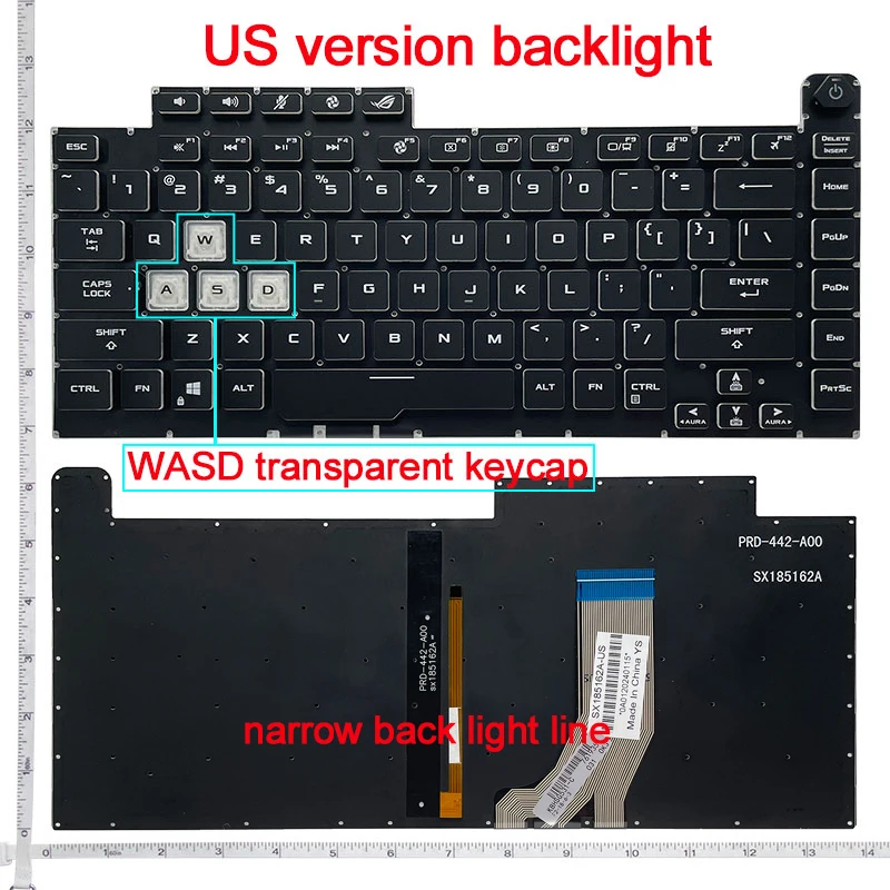 Plasturgie + Clavier FR pour ASUS ROG Strix G531G G531GD G531GT G531GU