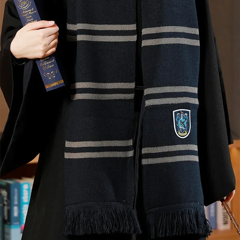 Scarf Harries Student Campus CosPlay Gryffindor Hufflepuff College Badge Scarves Acrylic Potters Halloween Christmas Anime Gift