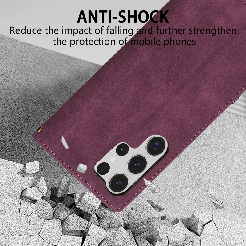 Premium Waterproof Magnetic Leather Wallet Case – Drop-Proof & Dustproof Protection