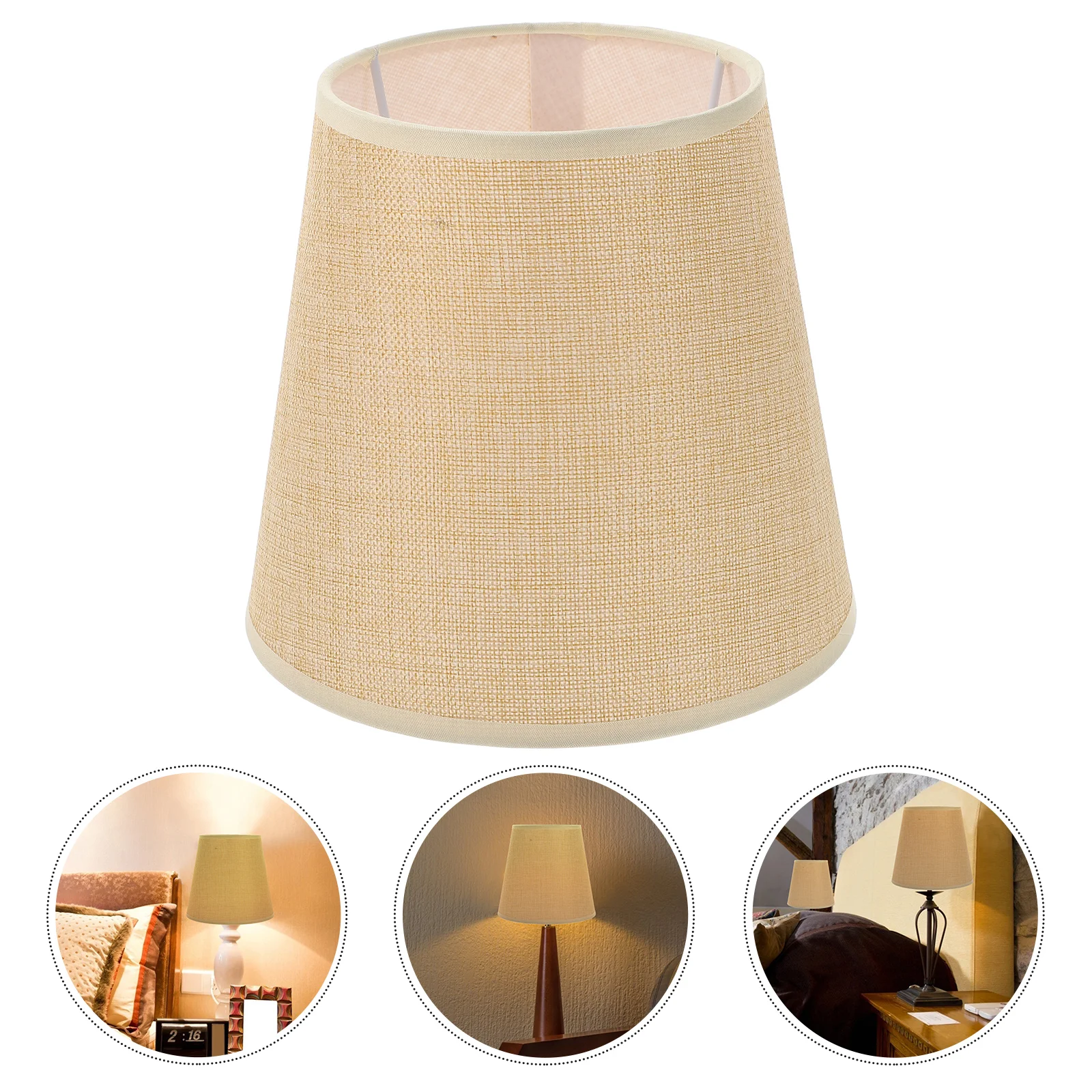 

Burlap Lamp Shade Fabric Lamp Cover Desk Lamp Shade E27 Table Chandelier Wall Lamp Clip On Lampshade Pendant Lamp Bedside Lamp