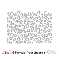 Leopard Print Waterproof Die - Cut Decal Stickers - 30cmX21cm (Gray)