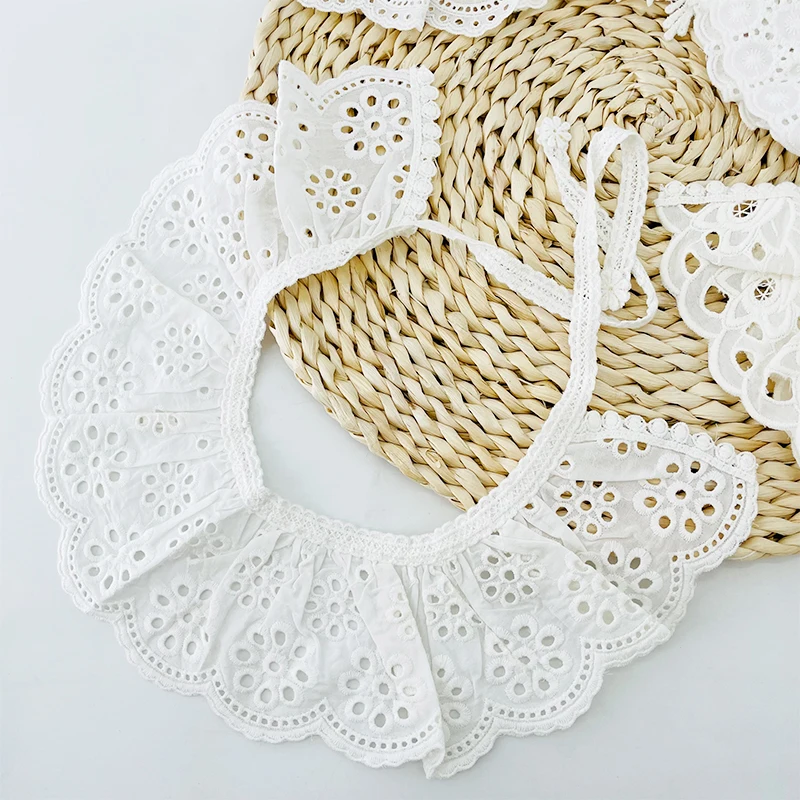 Baby Bib Lace Baby Accessories Korean Kids Lace Collar Cute Hollow Female Baby Bib scarf  baby bib scarf  scarf teething toys for babies
