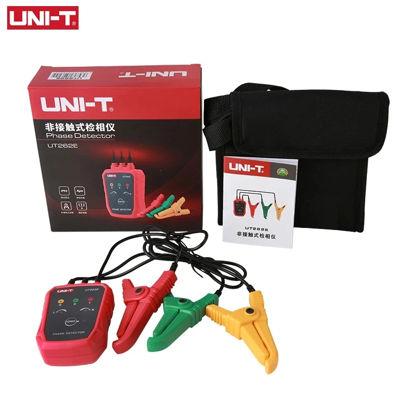 UNI-T Non-Contact Three Phase Detector UT262E Rotation Tester Phase Sequencer Breaker Finder 70V-1000V AC LED Buzzer Indication 6