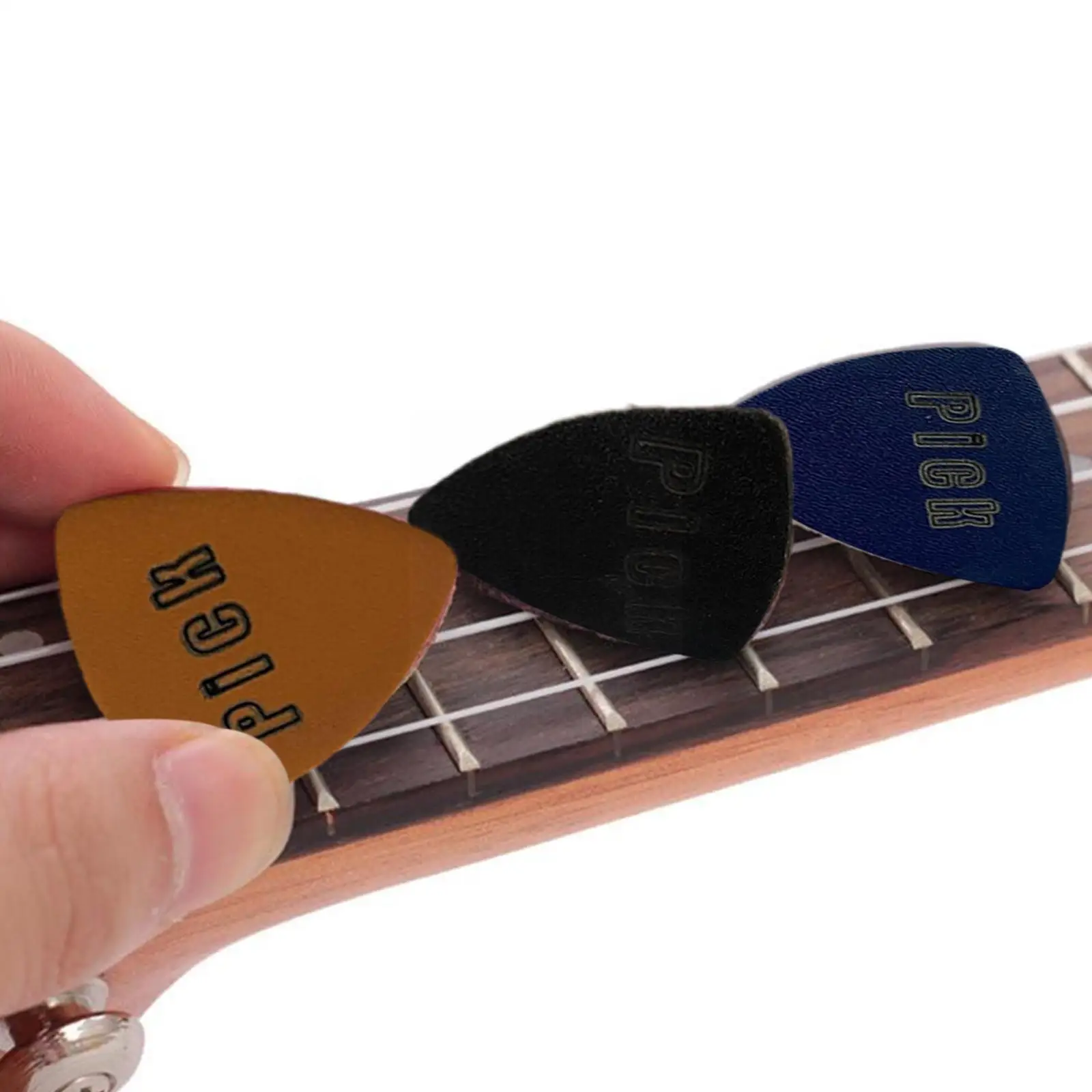 

Leather guitar picks Non-slip Black White Nylon Mediator for Acoustic Electric Guitarra Ukulele Accessories 4 Color Q9G5