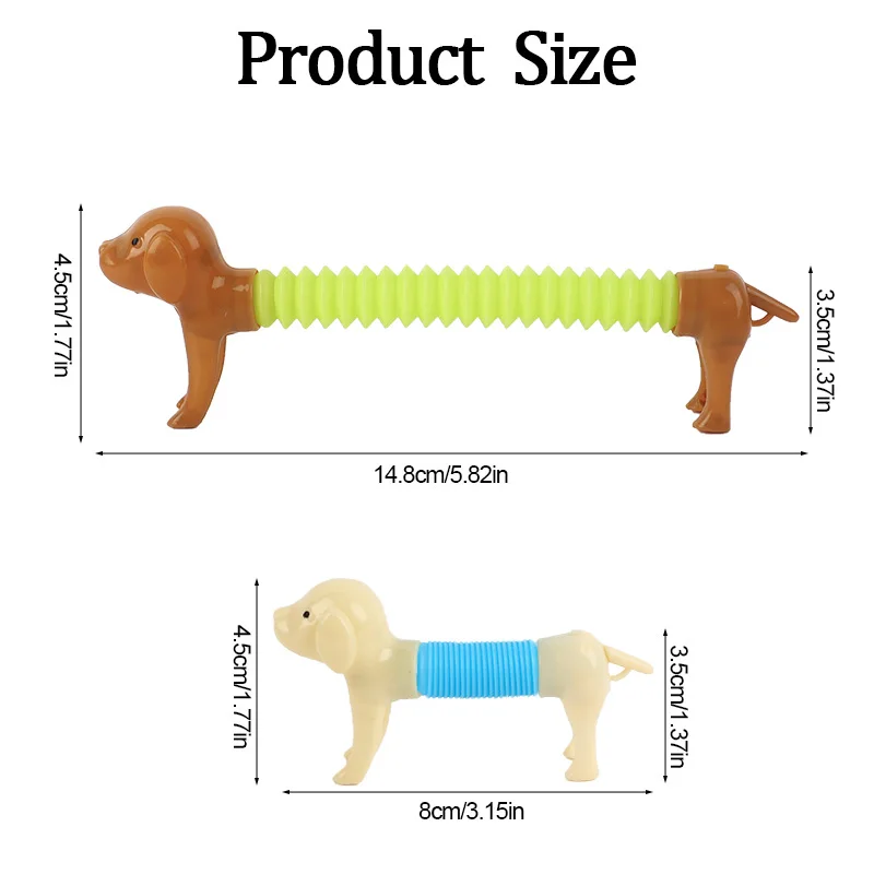 12-36Pcs Stretchable Dog Toy Kids Birthday Party Favors Pinata Filler School Rewards Telescoping Animal Sensory Squeeze​ Pet Toy